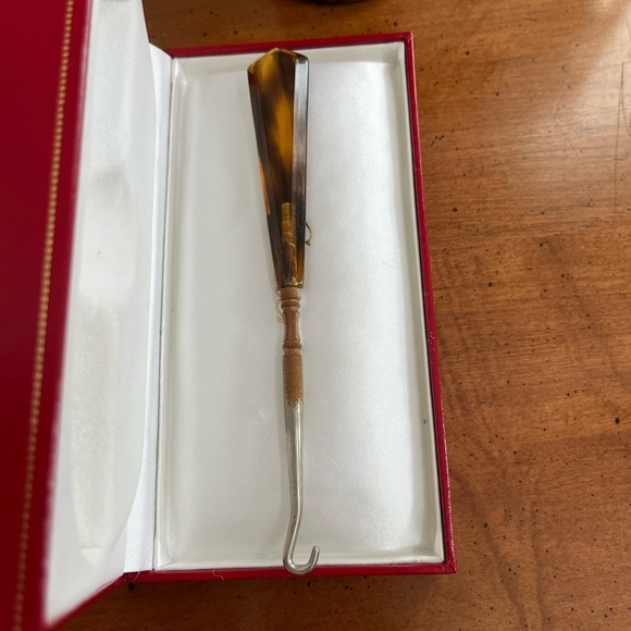 Antique Brown Bakelite Shoe Button Hook - Picture 1 of 2